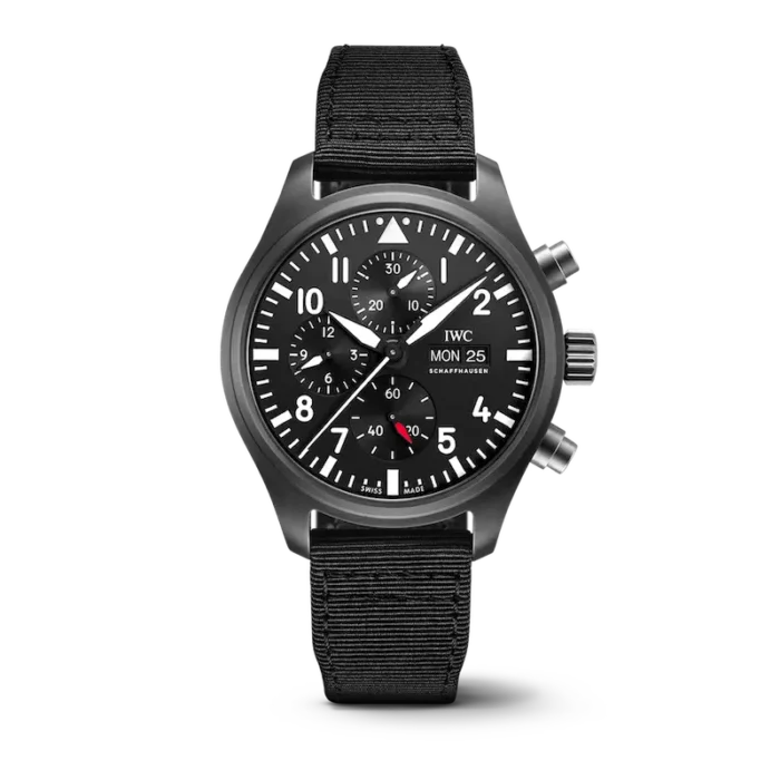 iwc pilot's watch chronograph 41 top gun ceratanium